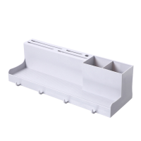 Keuken Wandmontage Rek Opslag Houder Cutter Spice Kruiden Jar Multifunctionele Plank Organizer