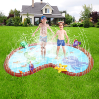 Kinderen Opblaasbaar Water Splash Spelen Zwembad Gazon Sprinkler Mat Buiten Achtertuin Waterdicht Speelpad