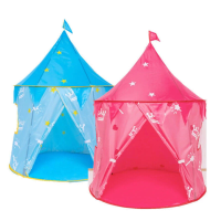Kinderprinses kasteel speeltent kinderen spel tent huis draagbare speelgoed baby binnen buiten speelhuis speelgoed roze