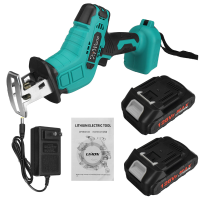 Kiwarm 128V Reciprozaag Draadloze Elektrische Zaag voor Hout Metaal snijmachine Power Zagen 3000 rpm/min Met 18V Batteri