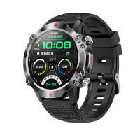 KR10 1,39 inch HD Scherm Bluetooth Oproep Hartslag Bloeddruk SpO2 monitor Slaapmonitoring Multisportmodi IP67 Waterdicht