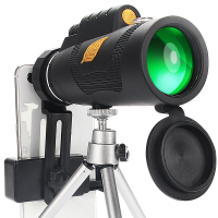 Krachtige 12x50 HD Monoculaire telescoop met statief en telefoonhouder voor jagen, kamperen en reizen.