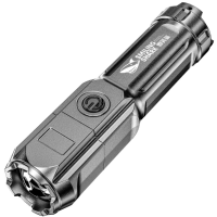 Krachtige LED Zoom Zaklamp USB Oplaadbaar 18650 Waterdicht Voor Vissen Jagen Mini Zaklamp