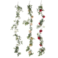 Kunstmatige Eucalyptus Garland opknoping rotan bruiloft groen Home decoraties