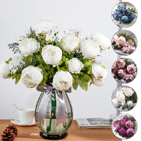 Kunstmatige Plant Plastic Pioen Zijden Bloem Thuis Bruiloft Boeket Decor
