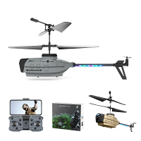 KY202 Black Bee 4CH 6 Axis 4K Dual Camera Air Gesture Obstacle Avoidance Intelligent Hover RC Helicopter RTF