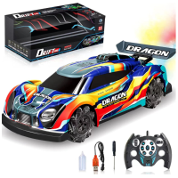 KYAMRC YL 66 1/14 2.4G 4WD RC Auto Laterale Drift Spray LED Licht 360 ° Rotatie Stunt Voertuigen Modellen Afstandsbedien
