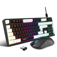 L98 104 Toetsen Gaming Toetsenbord Muis Set 2.4G Draadloze Multimedia RGB Backlit Oplaadbare Gaming Kit 800 1600 DPI 180