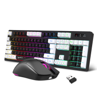 L98 Draadloze 2.4G Toetsenbord en Muis Kit 140 Key RGB Colorful Backlit Oplaadbare Gaming voor Computer PC Laptop
