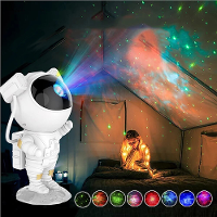 LED Creative Astronaut Galaxy Projector Lamp Gypsophila Projection Starry Night Light voor Kinderen Huisdecoratie