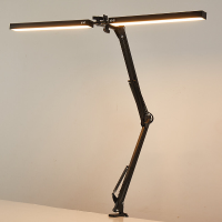 LED Leesbureaulamp 24W Opvouwbare Zwenkarm Bureaulamp met Klem Dimbaar Geschikt voor Werkbank Thuis Oogverzorging Kantoo