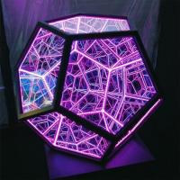 LED Nachtlamp Oneindige Dodecahedron Kleur Kunstlicht Decoratie Noviteit Kerstcadeau Coole Technologie Decoratie Huisdec