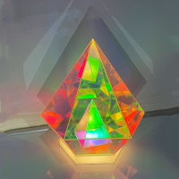 LED Piramide Diamant Slaapkamer Decor RGB Nachtlicht USB Kleur Dimmen Sfeer Lamp Afstandsbediening Thuis Slaapkamer Deco