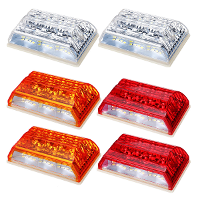 LED Side Marker Lichtindicatoren 24V 6500K Wit 2 stuks voor Vrachtwagen Bestelwagen Aanhangwagen