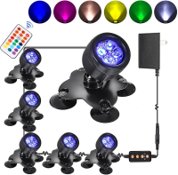 LED Vijververlichting Led Onderwater Fontein Dompelbaar, Buiten Binnen IP68 Waterdichte Landschapsspotlights, 4 Helder L