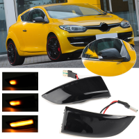 Left + Right Side Pair Side Wing Mirror Dynamic Blinker Indicator Mirror Turn Signal Light For Renault Mk3 2007 2015