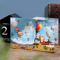 LEUKE KAMER Heteluchtballon Thema DIY Gemonteerd Poppenhuis voor Kinderspeelgoed