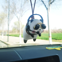 Leuke Panda Auto Hanger Auto Achteruitkijkspiegel Hangers Swing Panda Interieur Decoratie Accessoires