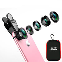LIGINN L 515 5 in 1 Fisheye Groothoek Macro Telescoop Telelens CPL lens voor mobiele telefoon Smartphone