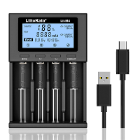 LiitoKala Lii M4 4slot 5V 2A 18650 Oplader LCD Display Universele Slimme Oplader Test Capciteit 26650 18650 21700 AA AAA