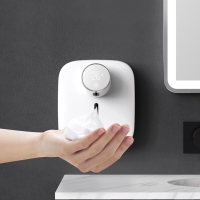 Loskii Smart Temperature Display USB 320ml Aan de muur gemonteerde automatische zeepdispenser Oplaadbare waterdichte inf