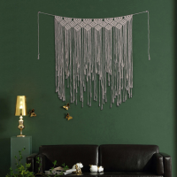 Macrame achtergrond gordijnen opknoping Bo Ho bruiloft Hanger katoen Wall Art Home Decor
