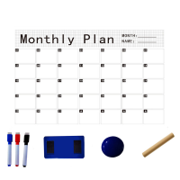 Magnetische kalendersticker Soft Whiteboard set tekentafel Verwijderbare koelkaststok Prikbord Uitwisbaar maand  en week