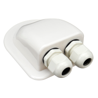 Marine Waterdichte ABS Zonne Dubbele Tweeling Kabel Invoer Gland Gebogen Kabel Connector Voor Rv Campervan Boot Kabel Ty