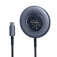 Mcdodo 15W Transparante Magnetische Draadloze Oplader voor iPhone 12 14 Series Ultra Dun Draagbaar met LED Licht