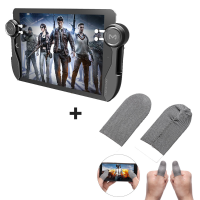 MEMO Six Finger PUBG mobiele gamecontroller Gamepad + Bakeey 1 paar ademende zweetbestendige touchscreen hoezen