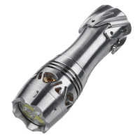 MEOTE RX1 2100lm EDC titanium zaklamp met decompressie staartontwerp & AUX LED 16340 batterij Mini LED zaklamp Tactische