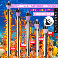 Met thermometer 220V roestvrijstalen tank vis verwarmingsstaaf aquarium automatische constante temperatuur elektrische v
