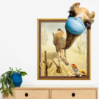 Miico Creative 3D Desert Camel Frame PVC verwijderbare Home Room Decoratieve muur deur Decor Sticker