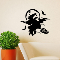 Miico FX3017 Halloween Sticker Cartoon Sticker Heks Patroon Verwijderbare muurstickers