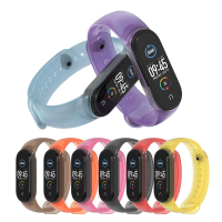 Mijobs Colorful Transparante TPU horlogeband Slimme horlogeband voor Xiaomi mi band 5 Niet origineel