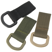 Militaire Tactische Carabiner Nylon Band Spijkerband Belt Hangende Sleutelhanger D vormige Ring Molle System