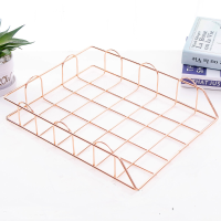 MingQiang Enkellaags Stapelbaar Bestand Rek Scandinavische Stijl Metalen Rek Desktop Organizer Home Office Desktop Opber