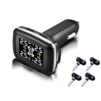 Mini Draadloos TPMS Auto Bandenspanningscontrolesysteem met LED display Bandenspanningsmeter Elektronische Digitale Disp