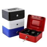 Mini draagbare beveiliging kluis geld sieraden opslag verzamelbox voor Home School Office met compartiment lade Lockable