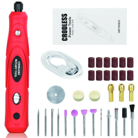 Mini Elektrische Gravure Draadloos Roterend Gereedschap Mini Slijpmachine USB Opladen 3 Variabele Snelheid Roterend Gere