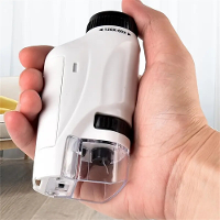 Mini Microscoop Handheld LED Licht Draagbare Microscoop 60X 120X Vergroting Educatief Wetenschapsspeelgoed voor Verkenni