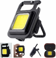Mini Multifunctionele Oplaadbare Noodlamp Sleutelhanger LED Zaklamp Draagbaar Werklicht Flesopener Met Karabijnhaak