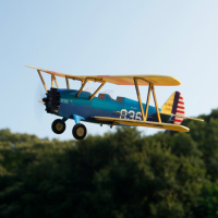 MinimumRC PT 17 Stearman Micro Schaal 360mm Spanwijdte KT Schuim RC Vliegtuig Tweedekker KIT + Motor