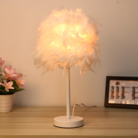 Moderne Feather Shade Light Nachtkastje Bureaulamp Slaapkamer DIY Decor Gift Home Zonder Lamp