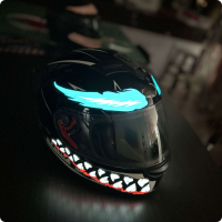 Motorhelm Light Strip LED Nacht Signaal Licht Streep Gloeiende Nacht Lichtgevende Gemodificeerde Sticker
