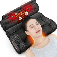 Multifunctioneel Cervicaal Massagekussen Dual 8D Massagekoppen Gember Warm Compress Massagekussen Intelligent Zesmodus D
