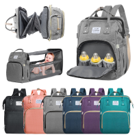 Multifunctionele 2 IN 1 Grote Capaciteit Opvouwbare Reizen met Zonnescherm Usb poort Baby Baby Crib Luier Macbook Opberg