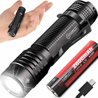 Nachtvoorziening TX8 Nichia 219D 800LM Ultraheldere Compacte EDC Zaklamp met 2600mAh USB Oplaadbare 18650 Batterij Recha