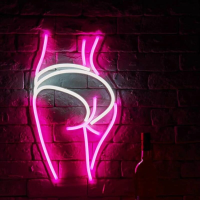 Neonlichtbord op maat geleid menselijk lichaam billen meisje visuele kunst bar club muur opknoping flexibele verlichting