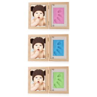 Nieuwgeboren Baby Hand Voet Afdruk Zachte Klei Foto Frame